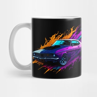 Muscle Revival: Classic Car Vector Splash Mug